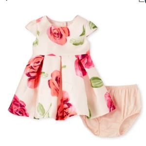 Baby Girls Rose Pleated Dress
